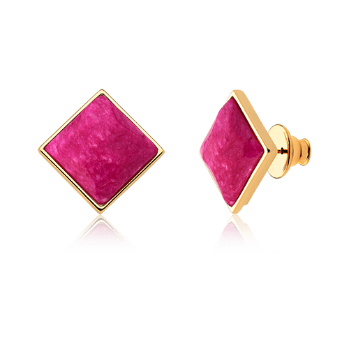 Brinco Lírio - Rosa Pink Semijoias de luxo e design exclusivo