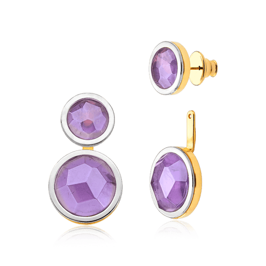 Brinco Nobre - Ametista Semijoias de luxo e design exclusivo