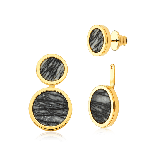 Brinco Nobre - Jaspe Net Semijoias de luxo e design exclusivo