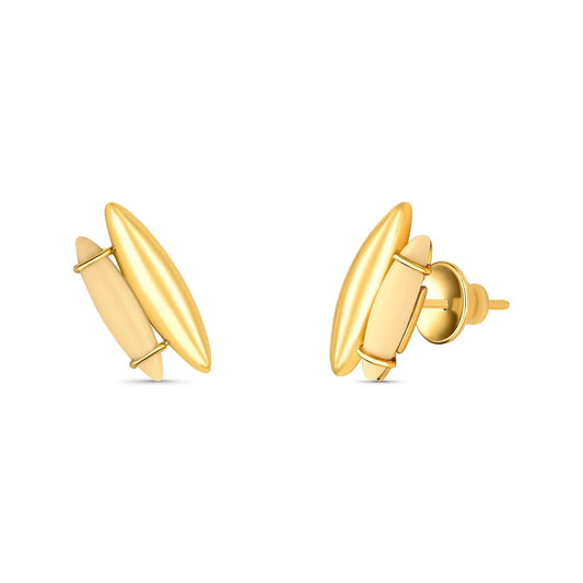 Brinco Origem com Resina Italiana Creme e Banho de Ouro 18K para atrair harmonia e prosperidade. AIMER