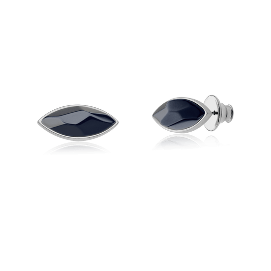 Brinco Pétala - Obsidiana Negra Semijoias de luxo e design exclusivo