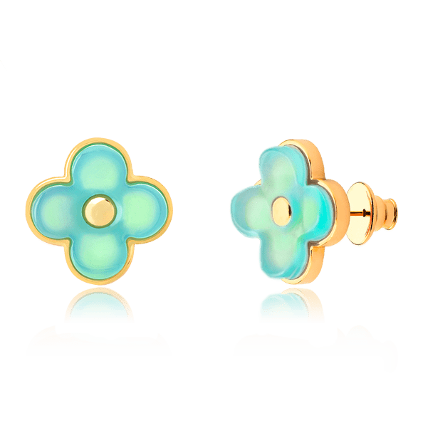 Brinco Radiante - Ágata Azul Céu Semijoias de luxo e design exclusivo