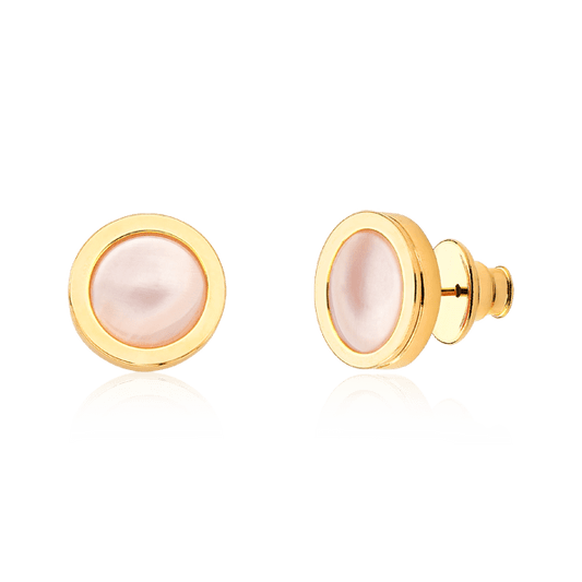 Brinco Singelo - Madrepérola Rosa Semijoias de luxo e design exclusivo
