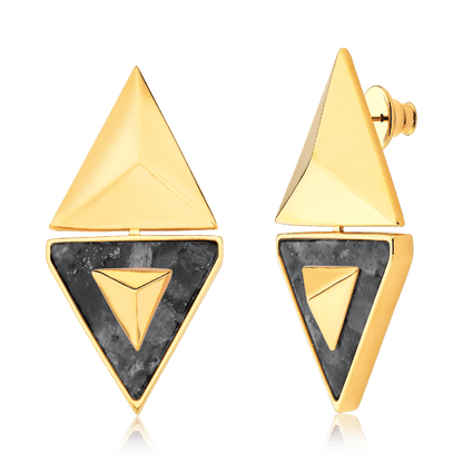 Brinco Thárros - Labradorita Semijoias de luxo e design exclusivo