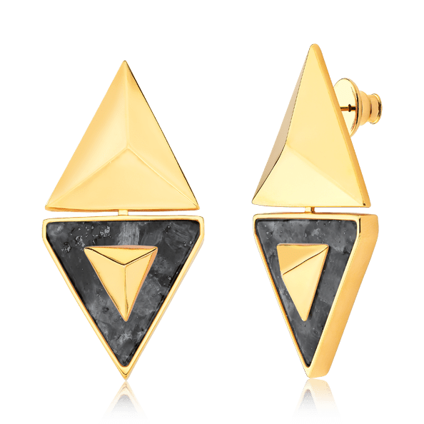 Brinco Thárros - Labradorita Semijoias de luxo e design exclusivo