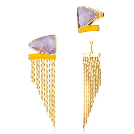 Brinco Tiye - Ametista Semijoias de luxo e design exclusivo