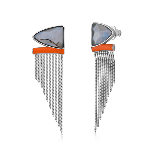 Brinco Tiye - Quartzo Fumê Semijoias de luxo e design exclusivo