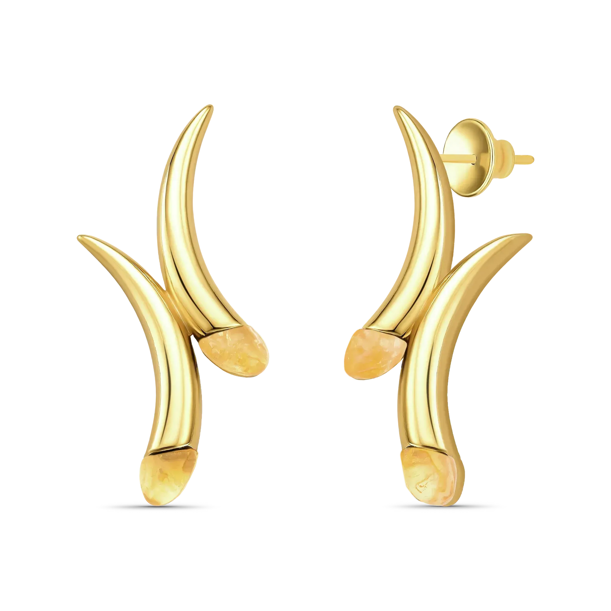 Use o Brinco Caminhos com Citrino em Banho de Ouro 18K para atrair dinheiro e prosperidade, unindo estilo e simbologia.