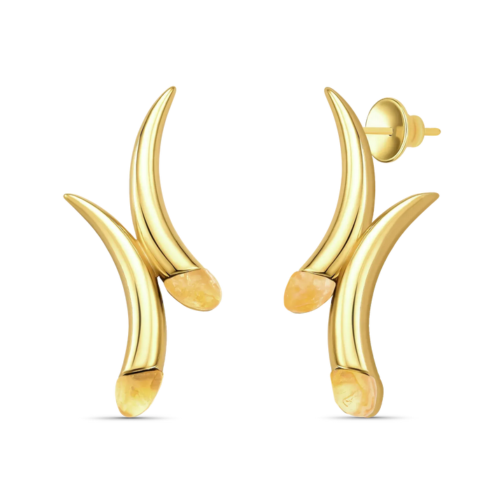 Use o Brinco Caminhos com Citrino em Banho de Ouro 18K para atrair dinheiro e prosperidade, unindo estilo e simbologia.