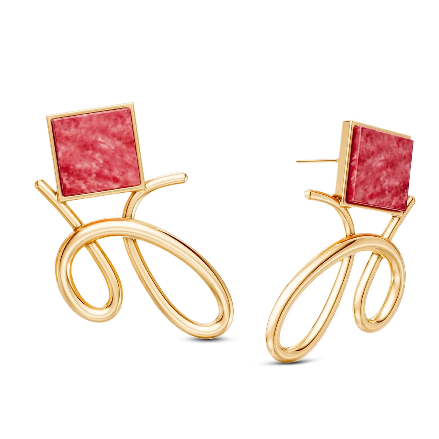 O Brinco Esboço com Feldspato Vermelho em Banho de Ouro 18K traduz o instante em que o traço encontra a forma. Este brinco pequeno e delicado une a pedra quadrada, que atua como ponto de luz, a um toque sutil de traço. O Feldspato Vermelho simboliza energia e impulso. Com seu design sutil e geométrico, esta peça é perfeita para quem busca vitalidade, adicionando um toque de cor e modernidade ao visual.