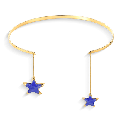 Choker Estelar - Quartzo  Azul Anil Semijoias de luxo e design exclusivo