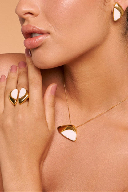 Colar Ailes - Porcelana Branca Semijoias de luxo e design exclusivo