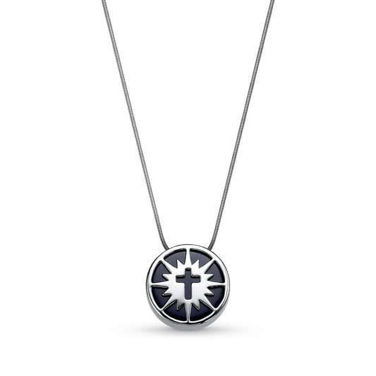 Colar Aura - Obsidiana Negra Ródio Semijoias de luxo e design exclusivo