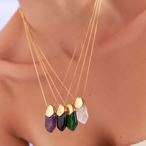 Colar Bruma - Agata Verde Semijoias de luxo e design exclusivo