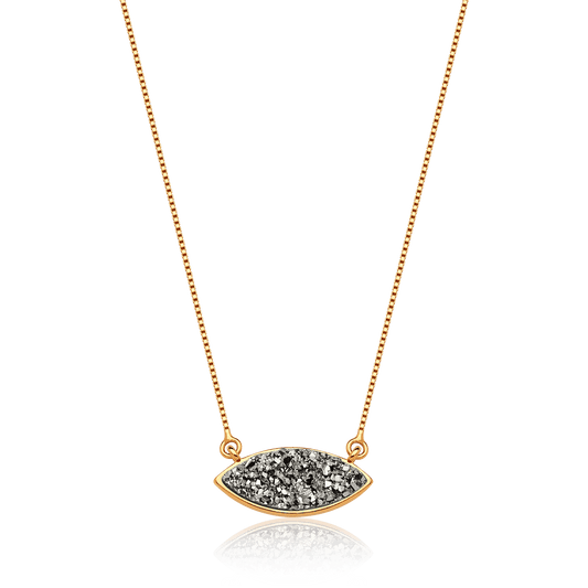 Colar Dália - Drusa Platina Colar