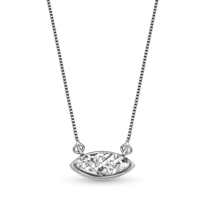 Colar Dália - Drusa Platina Ródio Semijoias de luxo e design exclusivo