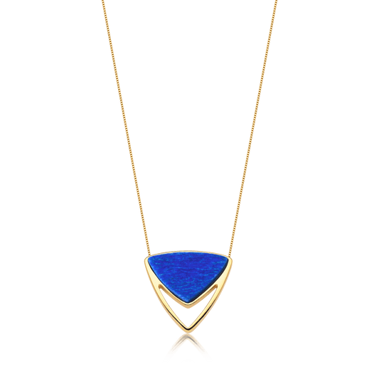 Colar Equilibrio - Feldspato Azul Anil Semijoias de luxo e design exclusivo