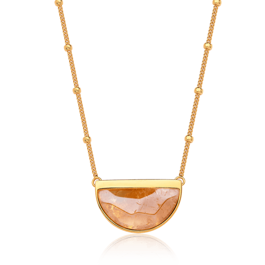 Colar Escudo - Citrino Semijoias de luxo e design exclusivo