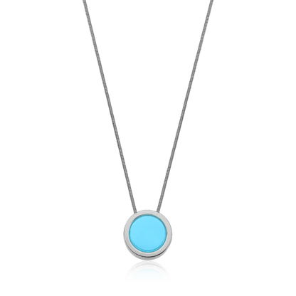 Colar Eterno - Ágata Azul Céu Semijoias de luxo e design exclusivo