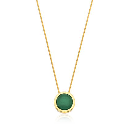 Colar Eterno - Ágata verde Semijoias de luxo e design exclusivo