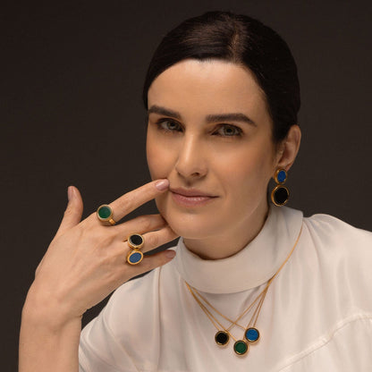 Colar Eterno - Feldspato Azul Anil Semijoias de luxo e design exclusivo