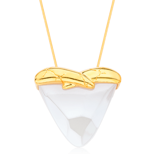 Colar Incondicional - Ágata Branca Semijoias de luxo e design exclusivo