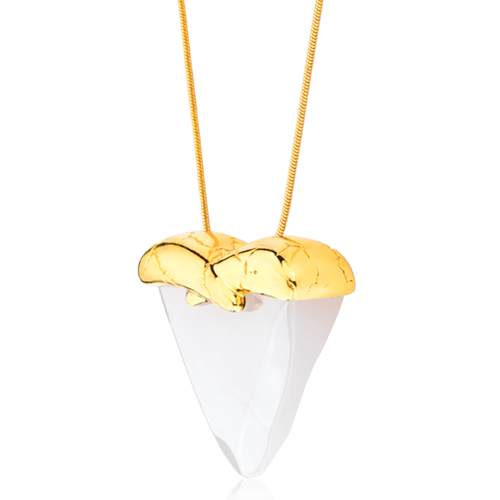 Colar Incondicional - Ágata Branca Semijoias de luxo e design exclusivo
