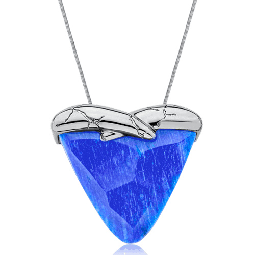 Colar Incondicional - Feldspato Azul Anil Semijoias de luxo e design exclusivo