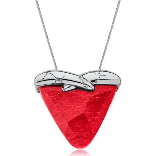 Colar Incondicional - Feldspato Vermelho Semijoias de luxo e design exclusivo