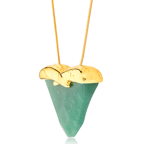 Colar Incondicional - Quartzo Verde Semijoias de luxo e design exclusivo