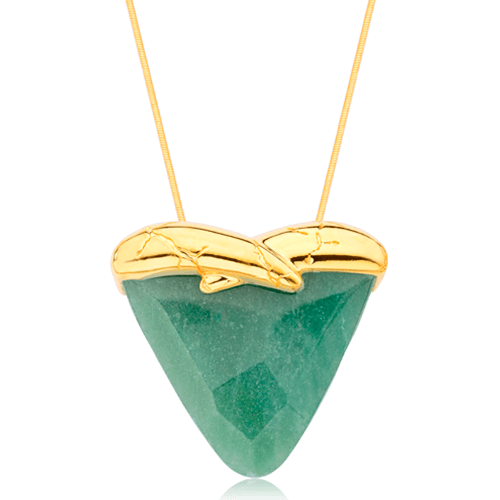 Colar Incondicional - Quartzo Verde Semijoias de luxo e design exclusivo