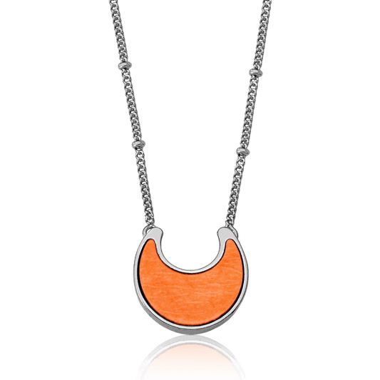 Colar Lua - Feldspato Laranja Semijoias de luxo e design exclusivo