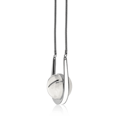 Colar Magnetismo - Esmaltado Branco/Quartzo Grafitado Semijoias de luxo e design exclusivo