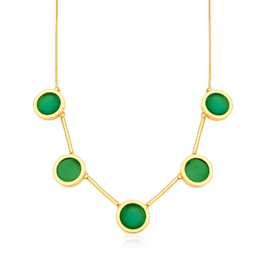 Colar Magnífico - Ágata Verde Semijoias de luxo e design exclusivo