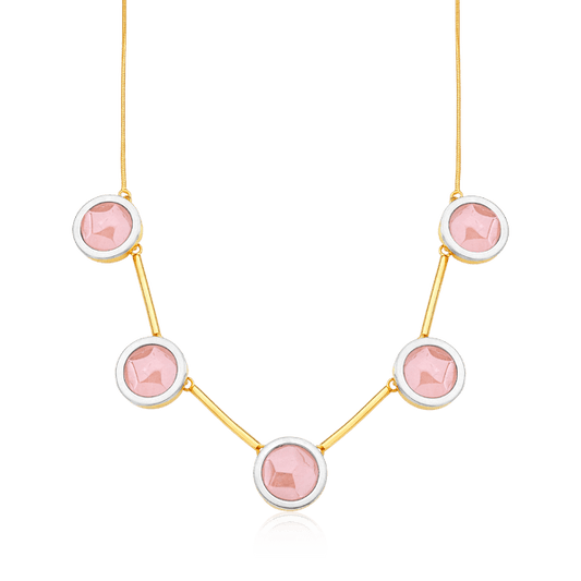 Colar Magnífico - Quartzo Rosa Semijoias de luxo e design exclusivo