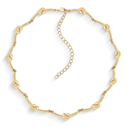 Colar Nó em banho ouro 18k | Colar feminino artesanal Aimer Joias