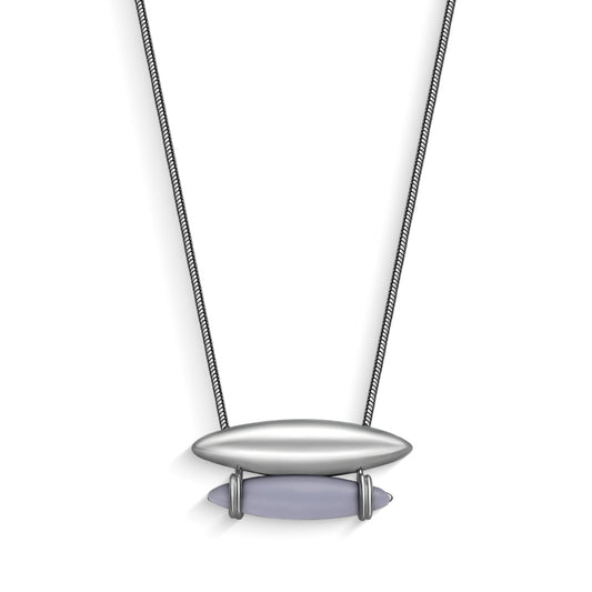 Use o Colar Origem com Resina Azul Hortência e Banho de Ródio Negro para trazer calma e serenidade. AIMER JOIAS