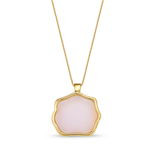 Colar Ostara - Ágata Branca Semijoias de luxo e design exclusivo