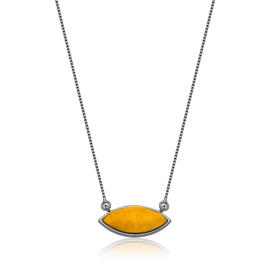 Colar Pétala - Feldspato Amarelo Semijoias de luxo e design exclusivo