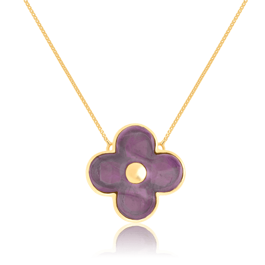 Colar Radiante - Ametista Perolizada Semijoias de luxo e design exclusivo