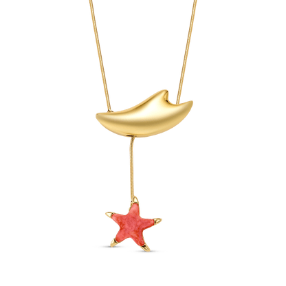 Colar Serena - Feldspato Laranja Semijoias de luxo e design exclusivo