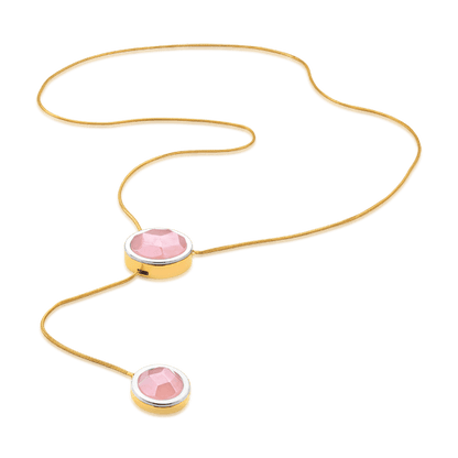 Colar Solene - Quartzo Rosa Semijoias de luxo e design exclusivo