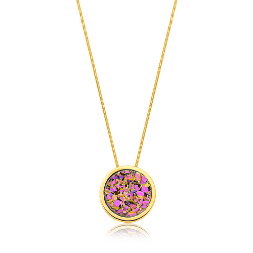 Colar Único - Drusa Multicolorida Semijoias de luxo e design exclusivo