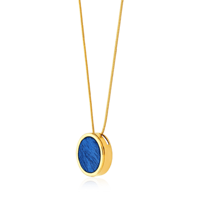 Colar Único - Feldspato Azul Anil Semijoias de luxo e design exclusivo