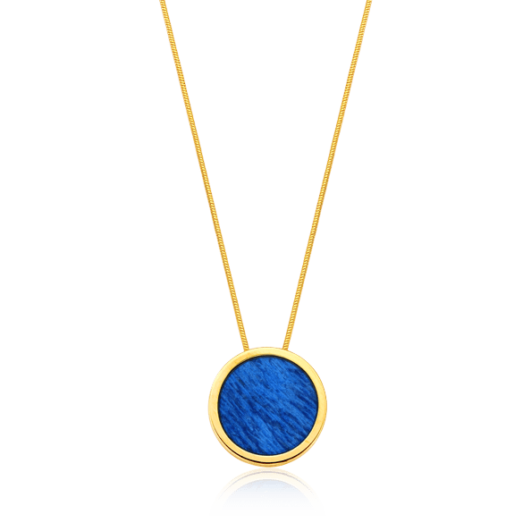 Colar Único - Feldspato Azul Anil Semijoias de luxo e design exclusivo