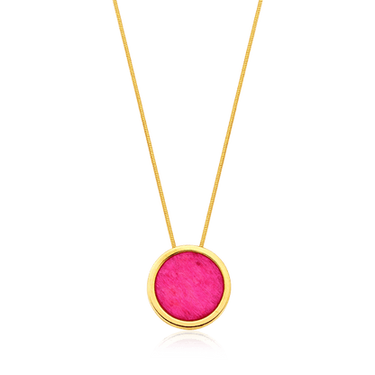 Colar Único - Feldspato Rosa Pink Semijoias de luxo e design exclusivo