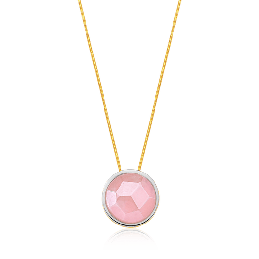 Colar Único - Quartzo Rosa Semijoias de luxo e design exclusivo