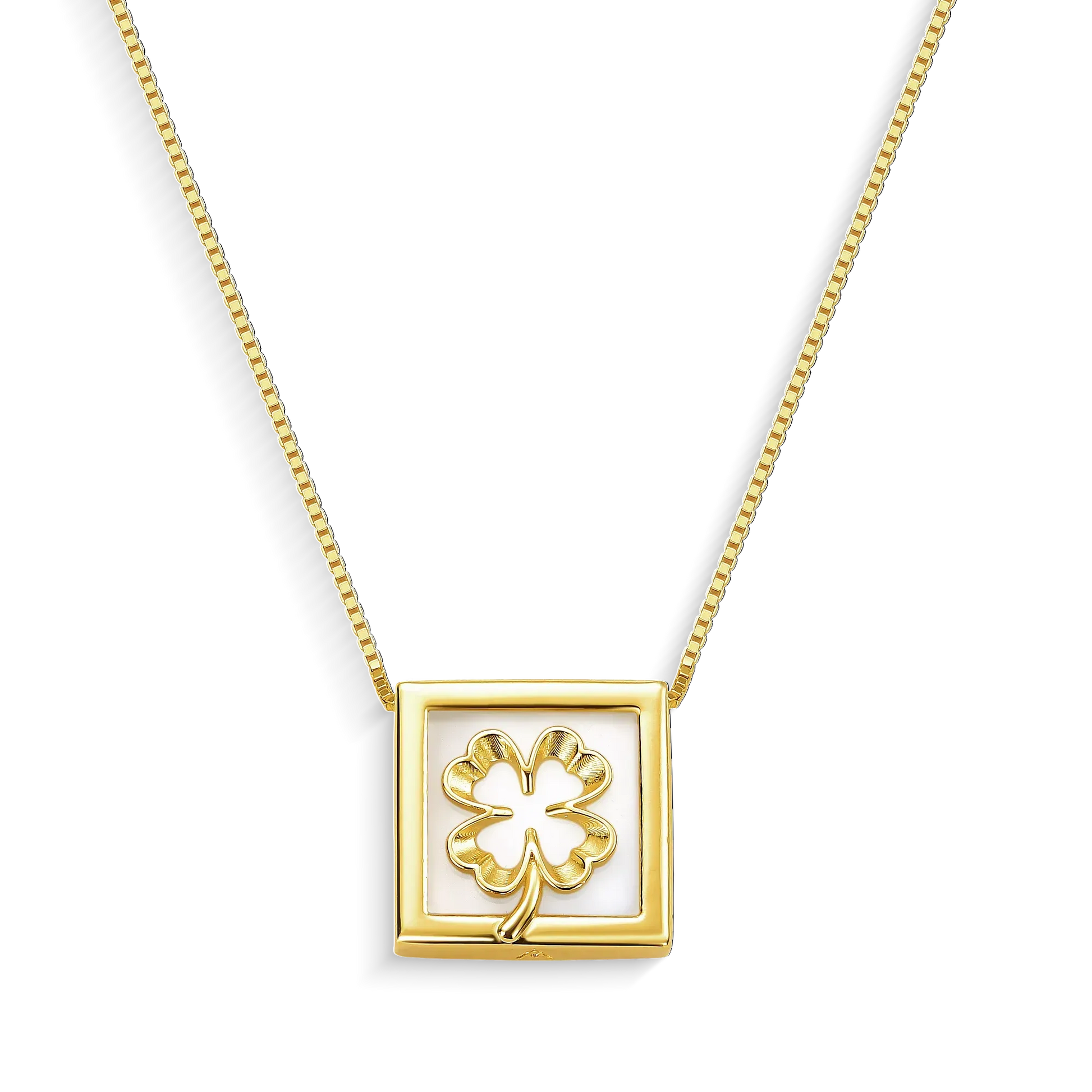 Com um design geométrico e equilibrado, o colar é produzido com Banho de Ouro 18K e possui um pingente com Ágata Branca para a sorte da paz e da clareza, que ilumina caminhos e decisões. A tonalidade clara e suave da pedra natural cria um contraste delicado com o brilho do banho de ouro, conferindo leveza e sofisticação.