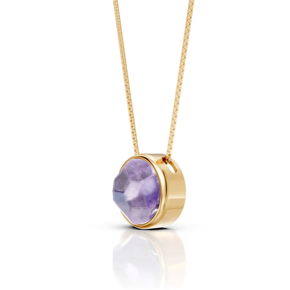 Colar Classic - Ametista — Ouro 18K | Aimer Joias | semijoia feminina pedra natural