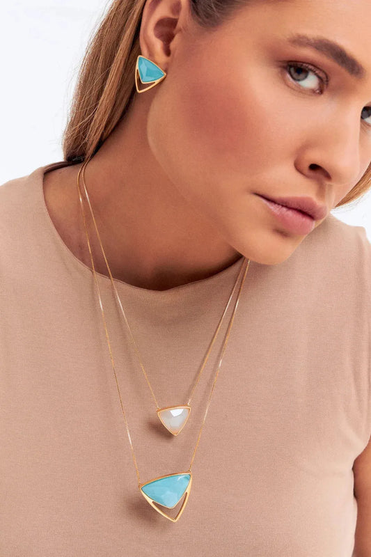 Conjunto Equilíbrio - Ágata Azul Céu